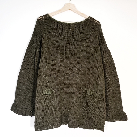 Robin Richman Sweaters Robin Richman Dark Green Handknit Sweater Poshmark
